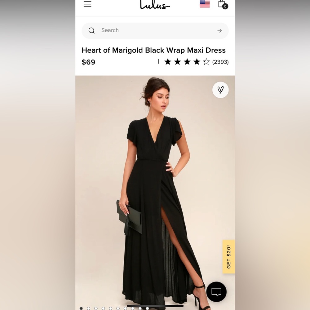 RED lulu maxi wrap dress